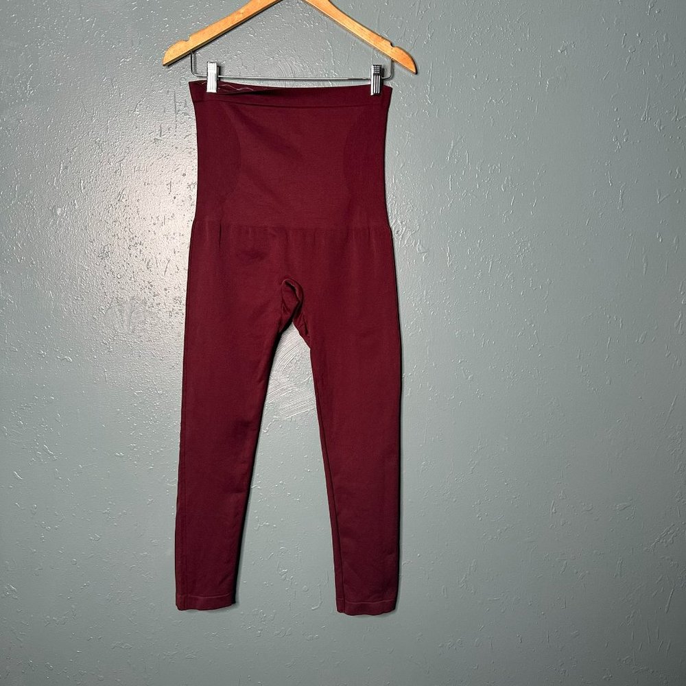 SHAPERMINT Burgundy Shapewear Leggings XL High waisted Tummy Control